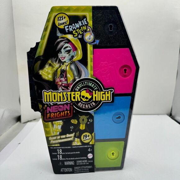 Monster High Skulltimate Secrets Neon Frights Frankie Stein Glow in Dark Doll - Picture 1 of 3